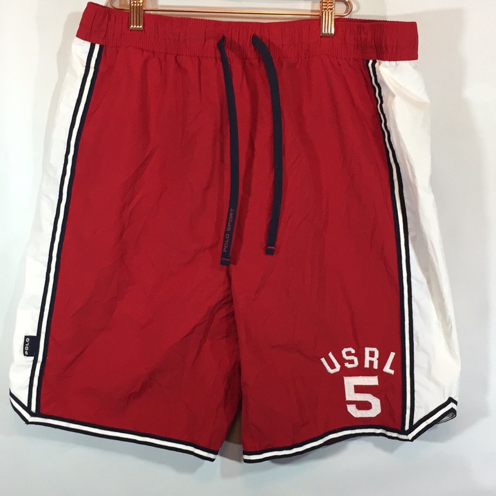 Men’s Vintage 90s Polo Sport swim trunks sz Large